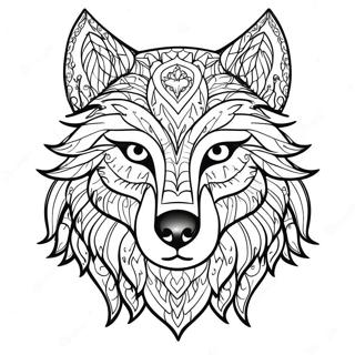 Pagina Para Colorear De Cara De Lobo Majestuoso 46034-38348