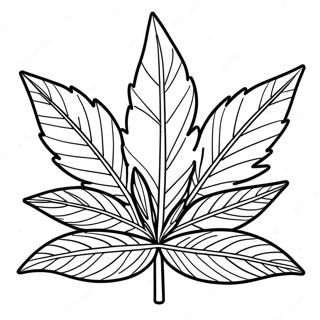 Hoja De Marihuana Páginas Para Colorear