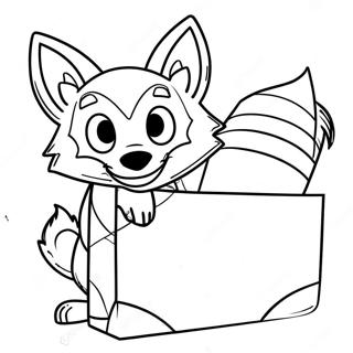 Pagina Para Colorear De Foxy De Lankybox 46093-38399