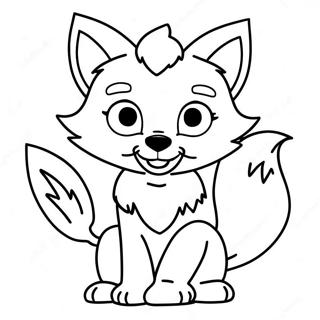 Pagina Para Colorear De Foxy De Lankybox En Accion 46094-38394