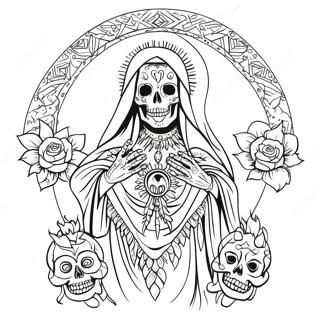 Pagina Para Colorear De Santa Muerte 46173-38454