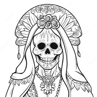 Pagina Para Colorear De Santa Muerte 46173-38455