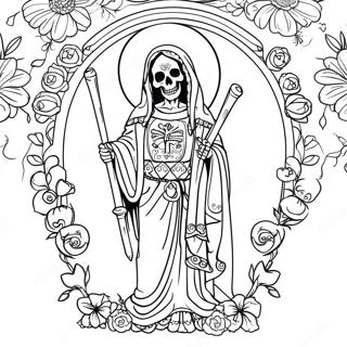 Pagina Para Colorear De Santa Muerte 46173-38456