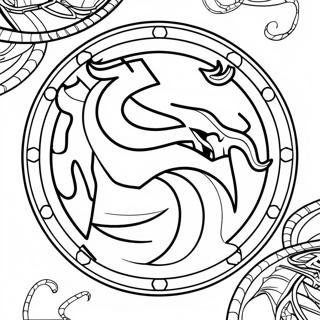 Pagina Para Colorear Del Logo De Mortal Kombat 4621-3714