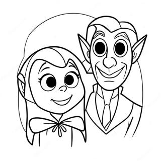 Pagina Para Colorear De Dracula Y Mavis De Hotel Transylvania 46244-38517