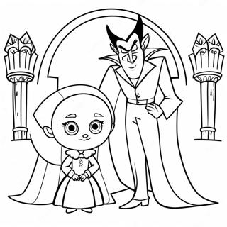 Pagina Para Colorear De Dracula Y Mavis De Hotel Transylvania 46244-38518