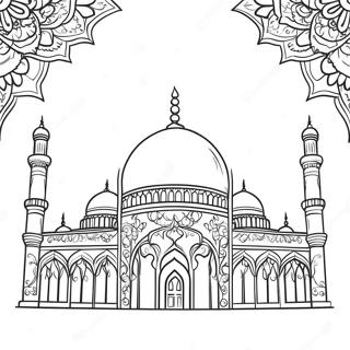 Pagina Para Colorear De Mezquita Colorida 46294-38555