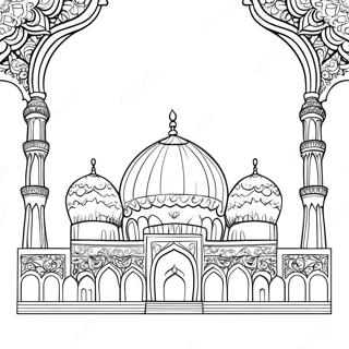 Pagina Para Colorear De Mezquita Colorida 46294-38556