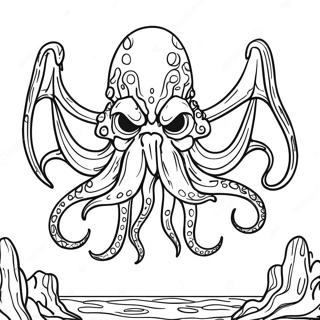 Pagina Para Colorear Del Mito De Cthulhu 46303-38563