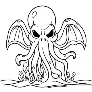 Pagina Para Colorear De Cthulhu Saliendo Del Oceano 46304-38568