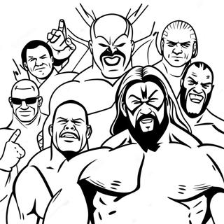 Pagina Para Colorear De Superestrellas De Wwe En Accion 46354-38606