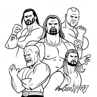 Pagina Para Colorear De Superestrellas De Wwe En Accion 46354-38607