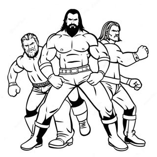 Pagina Para Colorear De Superestrellas De Wwe En Accion 46354-38608