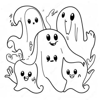 Pagina Para Colorear De Fantasmas Espeluznantes En Garabatos 46384-38631