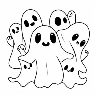 Pagina Para Colorear De Fantasmas Espeluznantes En Garabatos 46384-38632