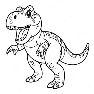 Pagina Para Colorear De Un T Rex Rugiente 46414-38653