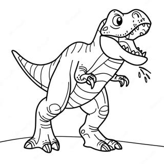 Pagina Para Colorear De Un T Rex Rugiente 46414-38656