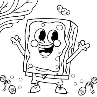 Spongebob Pascua Páginas Para Colorear