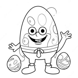 Pagina Para Colorear De Spongebob Con Huevos De Pascua 46454-38685