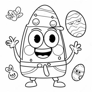 Pagina Para Colorear De Spongebob Con Huevos De Pascua 46454-38686