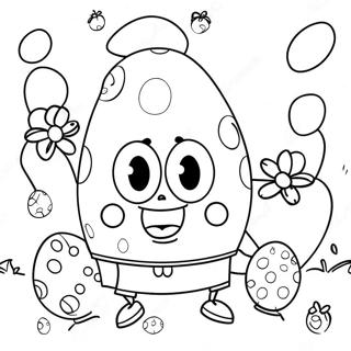 Pagina Para Colorear De Spongebob Con Huevos De Pascua 46454-38687