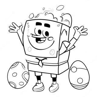 Pagina Para Colorear De Spongebob Con Huevos De Pascua 46454-38688