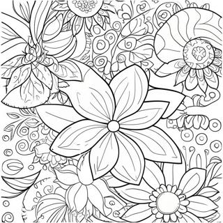 Pagina Para Colorear De Partes De Flores Coloridas 46484-38722