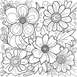 Pagina Para Colorear De Partes De Flores Coloridas 46484-38723