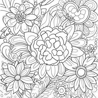 Pagina Para Colorear De Partes De Flores Coloridas 46484-38724