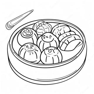 Pagina Para Colorear De Deliciosos Dim Sum 46564-38774