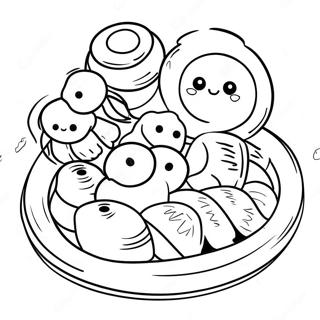 Pagina Para Colorear De Deliciosos Dim Sum 46564-38776