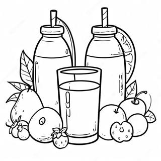 Pagina Para Colorear De Jugo De Frutas Colorido 46624-38821