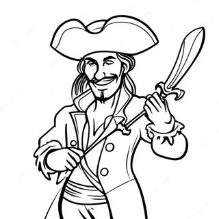 Pagina Para Colorear De Capitan Garfio Pirata Con Espada 46644-38834