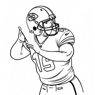 Pagina Para Colorear De Jugador De Los Kansas City Chiefs En Accion 46664-38842