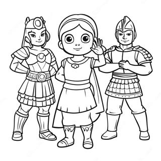 Pagina Para Colorear De Maya Y Los Tres Heroes 46724-38906