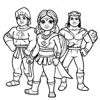 Pagina Para Colorear De Maya Y Los Tres Heroes 46724-38907