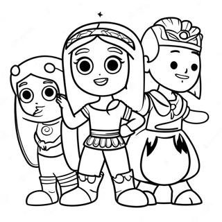 Pagina Para Colorear De Maya Y Los Tres Heroes 46724-38908