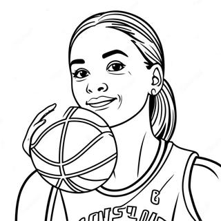 Chica Baloncesto Páginas Para Colorear