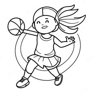 Pagina Para Colorear De Chica Jugando Baloncesto 46803-38959