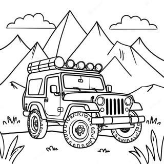 Pagina Para Colorear De Una Aventura En Jeep 46863-38998