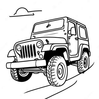 Pagina Para Colorear De Una Aventura En Jeep Todoterreno 46864-39006