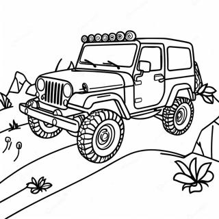 Pagina Para Colorear De Una Aventura En Jeep Todoterreno 46864-39008