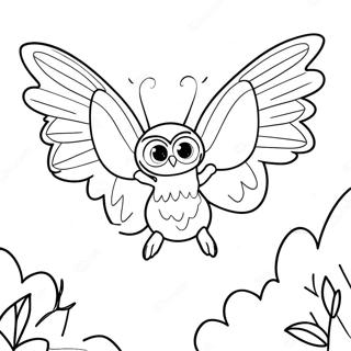 Pagina Para Colorear De Mothman En Vuelo 46884-39021