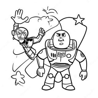 Pagina Para Colorear De La Aventura Navidena De Woody Y Buzz Lightyear 46924-39055