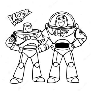 Pagina Para Colorear De La Aventura Navidena De Woody Y Buzz Lightyear 46924-39056