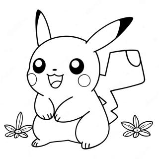 Pagina Para Colorear De Pikachu Lindo De Pokemon 46934-39057