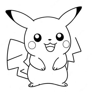 Pagina Para Colorear De Pikachu Lindo De Pokemon 46934-39058