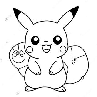 Pagina Para Colorear De Pikachu Lindo De Pokemon 46934-39059