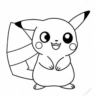 Pagina Para Colorear De Pikachu Lindo De Pokemon 46934-39060