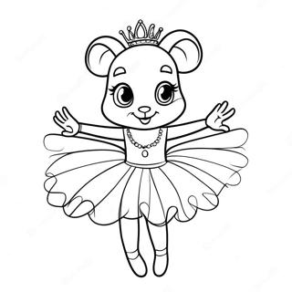 Pagina Para Colorear De Angelina Ballerina En Un Hermoso Tutu 46994-39109